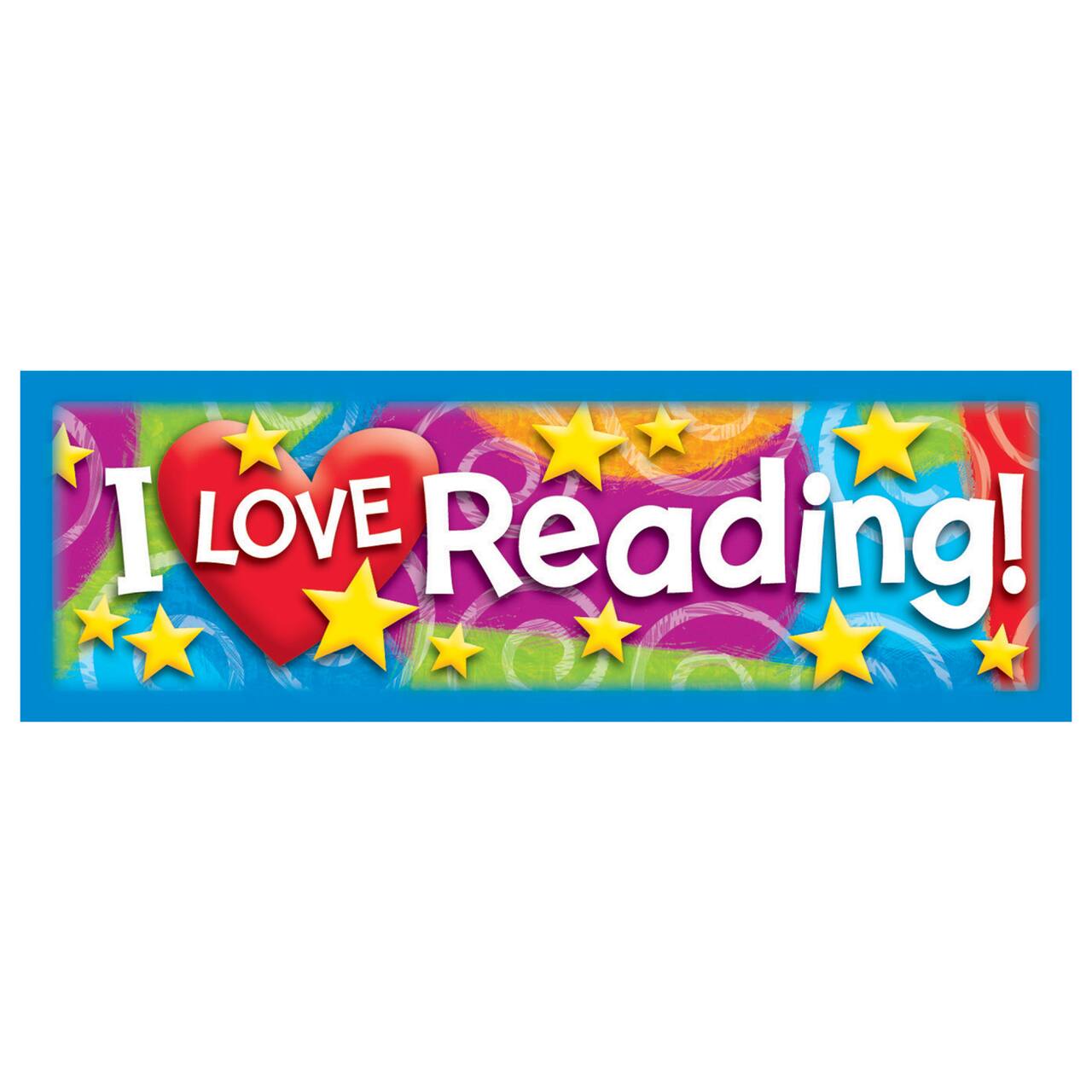 Trend Enterprises&#xAE; I Love Reading Stars &#x27;n Swirls Bookmarks, 12 Packs of 36